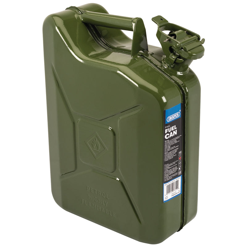 Draper 07610 Steel Fuel Can, 10L, Green