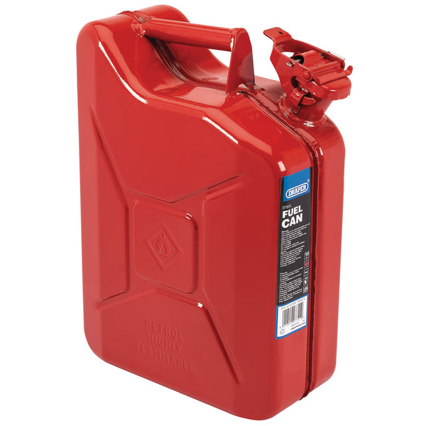 Draper 07741 Steel Fuel Can, 10L, Red
