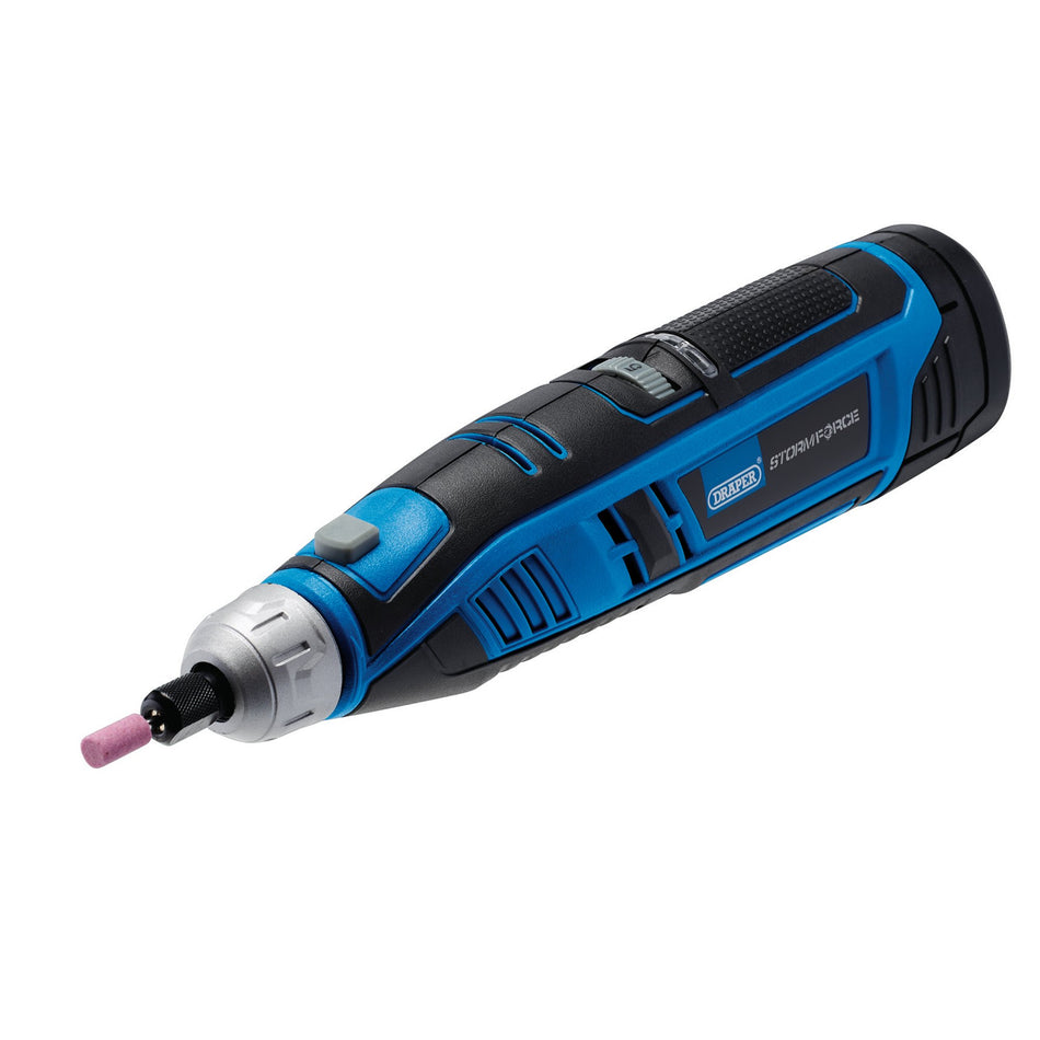Draper 07849 Draper Storm Force 10.8V Power Interchange Rotary Multi-Tool Kit, 1 x 1.5Ah Battery, 1 x Fast Charger (50 Piece)