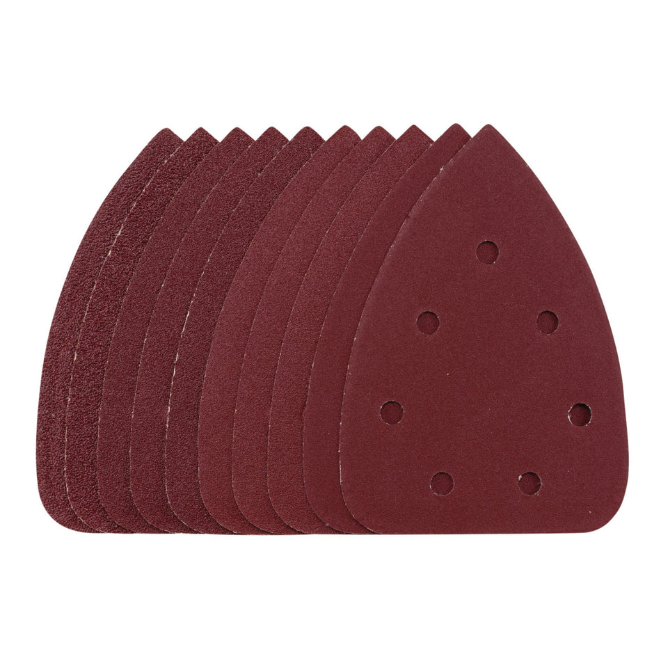 Draper 08626 Detail Sanding Sheets with Hook and Loop, 140mm, Assorted Grit, SSD6 (Pack of 10)