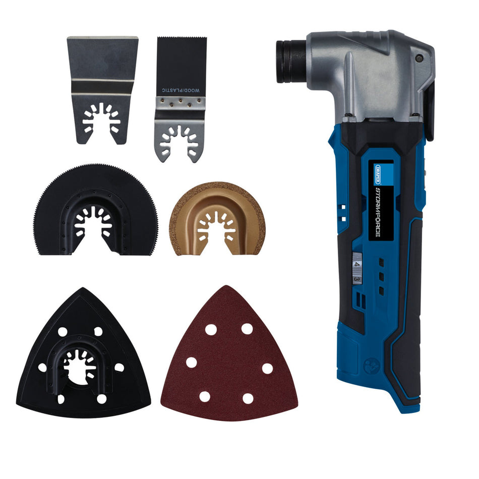 Draper 08953 Draper Storm Force 10.8V Oscillating Multi-Tool (Sold Bare)