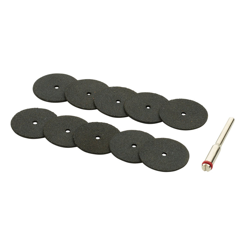 Draper 08957 Cutting Wheels and Holder for D20 Engraver/Grinder (10 Piece)