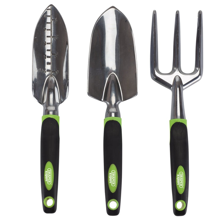 Draper 08992 Aluminium Hand Fork and Trowel Set (3 Piece)