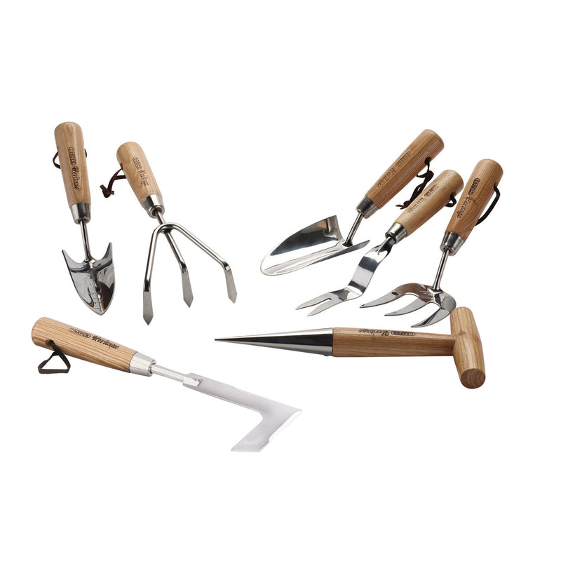 Draper 09000 Draper Heritage Stainless Steel Garden Tool Set with Ash Handles (7 Piece)