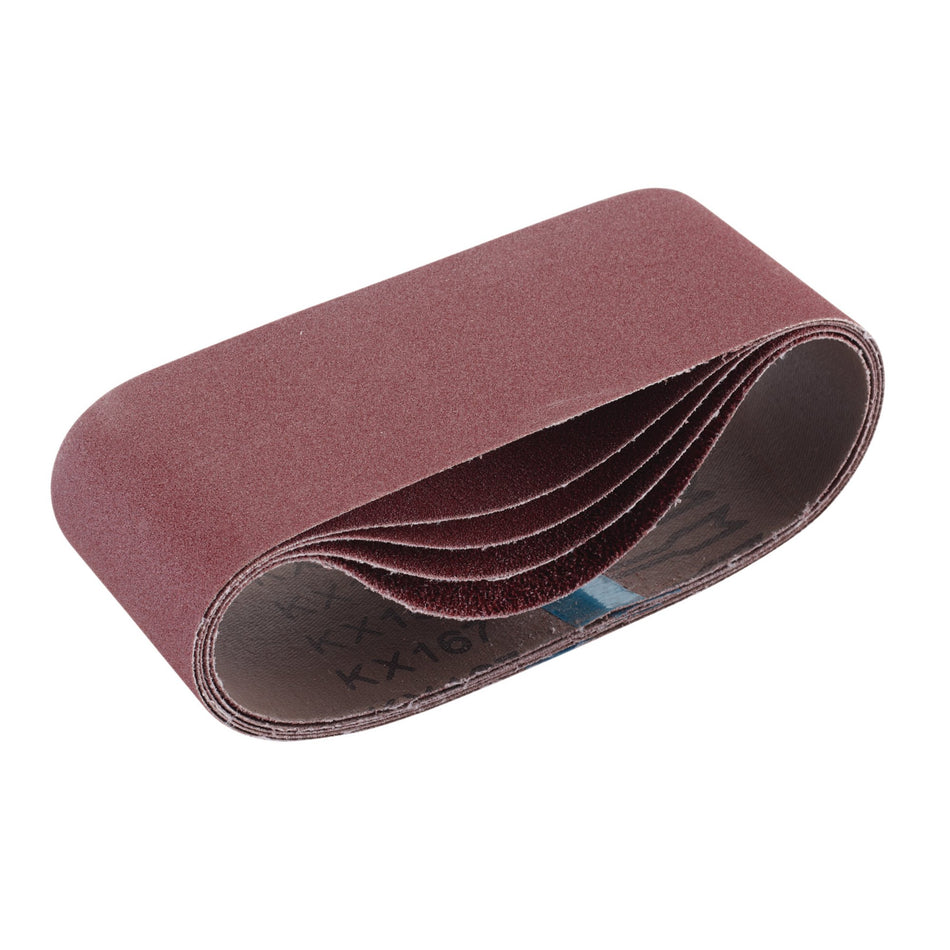 Draper 09237 Cloth Sanding Belt, 75 x 457mm, Assorted Grit (Pack of 5)