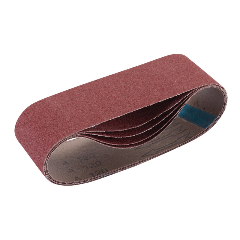Draper 09241 Cloth Sanding Belt, 75 x 533mm, 120 Grit (Pack of 5)