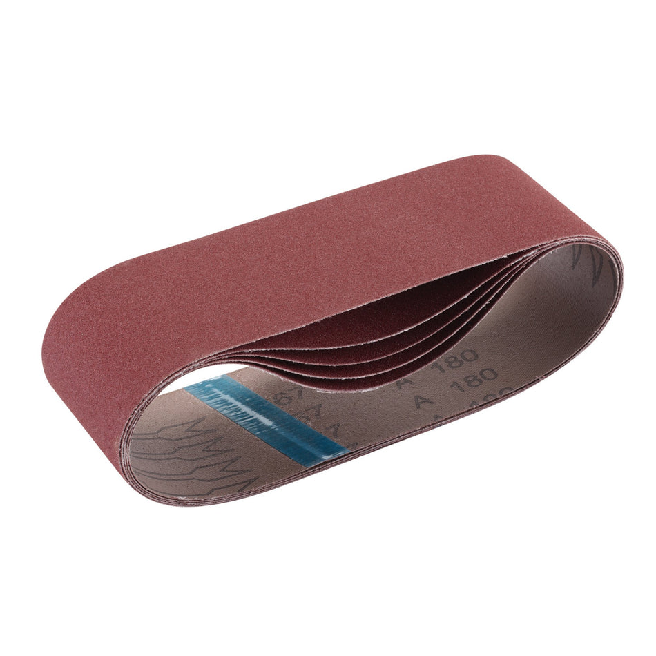 Draper 09243 Cloth Sanding Belt, 75 x 533mm, 180 Grit (Pack of 5)