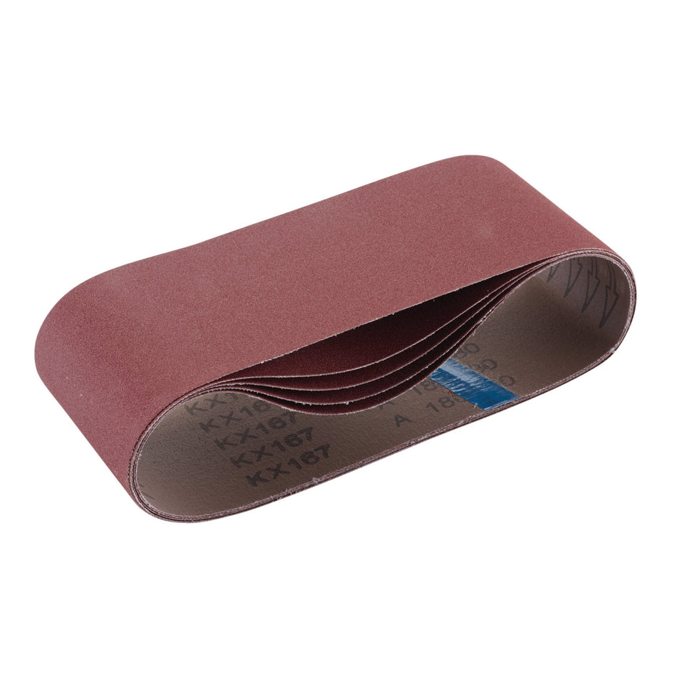 Draper 09257 Cloth Sanding Belt, 100 x 610mm, 180 Grit (Pack of 5)