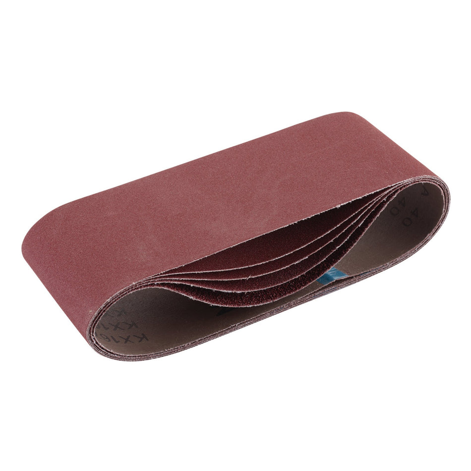 Draper 09258 Cloth Sanding Belt, 100 x 610mm, Assorted Grit (Pack of 5)