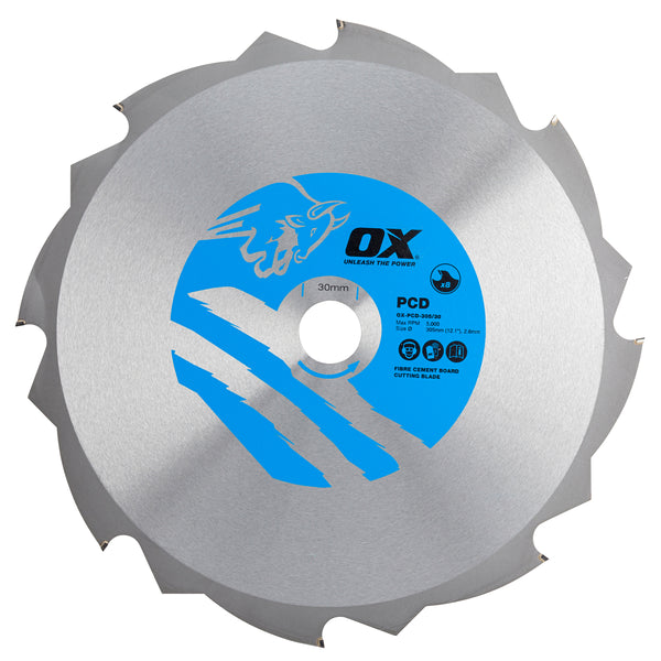 OX Tools OX-PCD-305/30 Fibre Cement Cutting Blade - 8 Teeth - 305/30mm