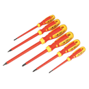 Sealey AK6122 Screwdriver Set 6pc VDE Approved