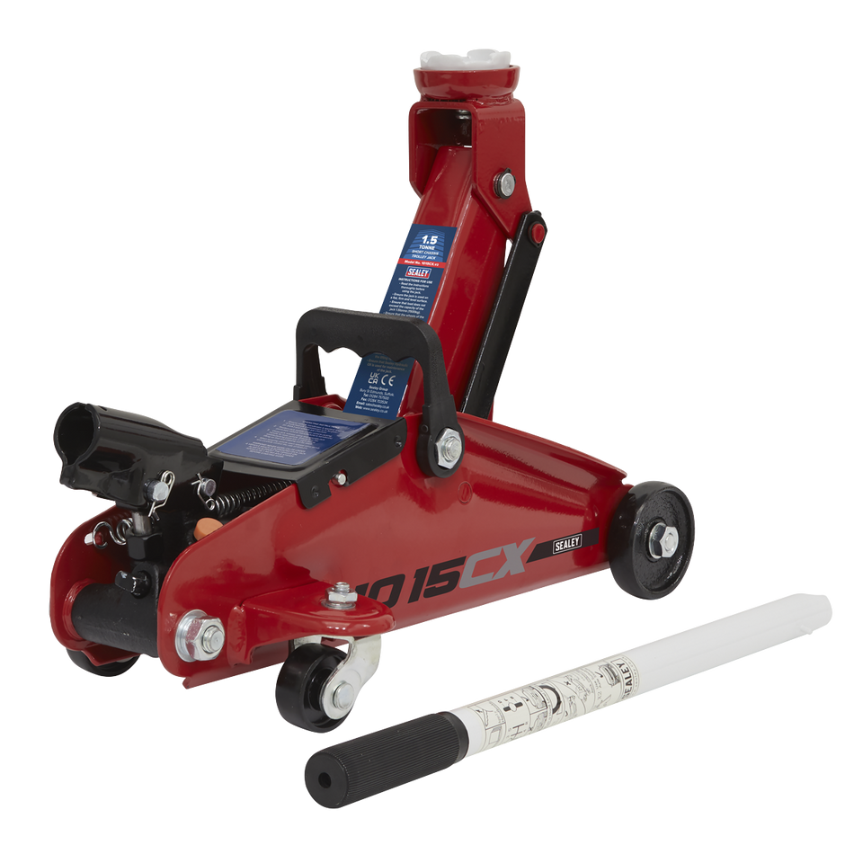 Sealey 1015CX 1.5tonne Short Chassis Trolley Jack