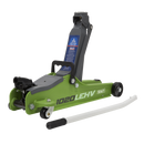 Sealey 1020LEHV 2tonne Low Entry Short Chassis Trolley Jack - Hi-Vis Green