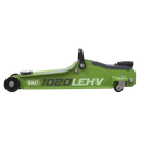 Sealey 1020LEHV 2tonne Low Entry Short Chassis Trolley Jack - Hi-Vis Green