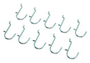 BUNKERÂ® 10218 Metal J-Hooks for Back Panel/Pegboard (Pack of 10)