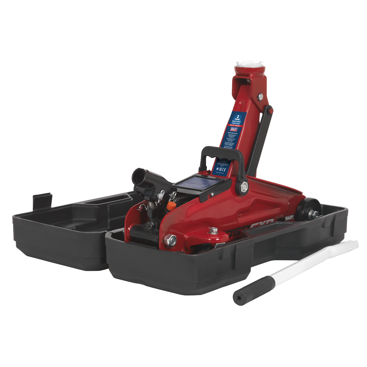 Sealey 1050CXD 2tonne Short Chassis Trolley Jack with Storage Case