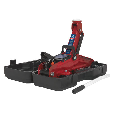 Sealey 1050CXD 2tonne Short Chassis Trolley Jack with Storage Case
