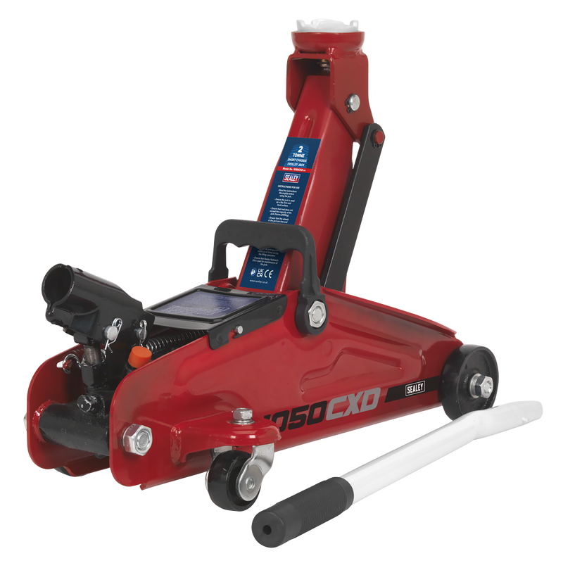 Sealey 1050CXD 2tonne Short Chassis Trolley Jack with Storage Case