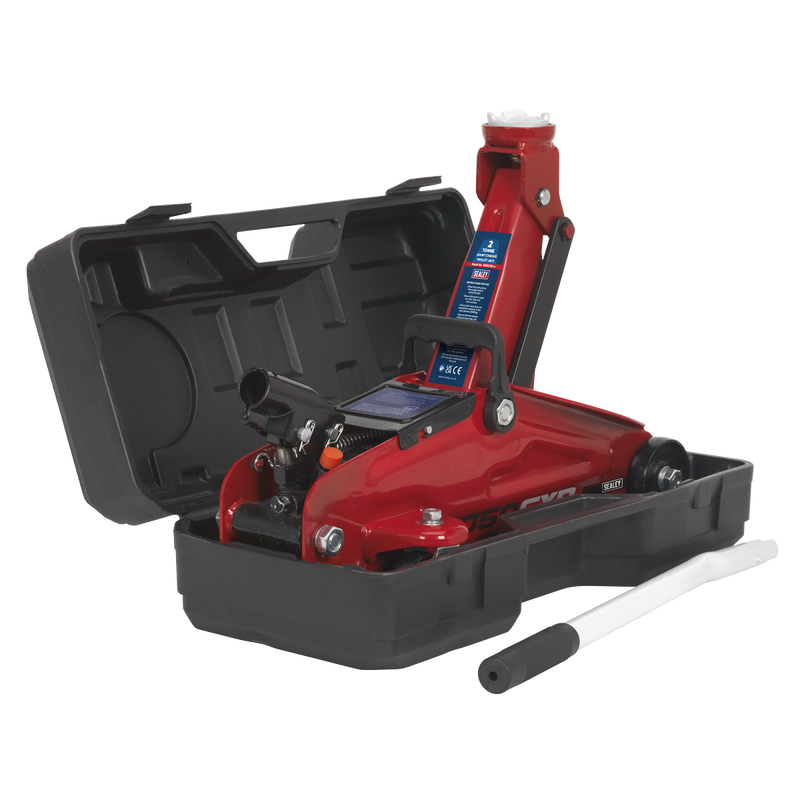 Sealey 1050CXD 2tonne Short Chassis Trolley Jack with Storage Case