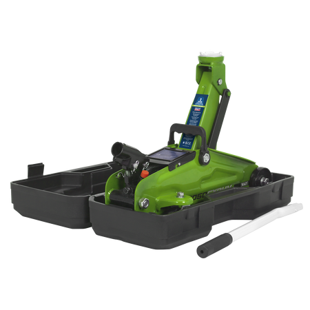 Sealey 1050CXDHV 2tonne Short Chassis Hi-Vis Trolley Jack with Storage Case