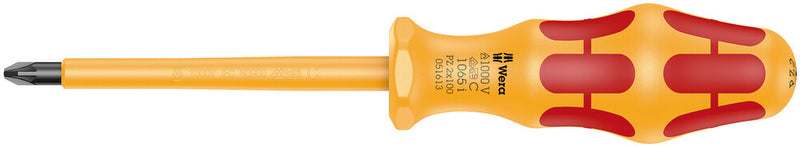 Wera 05051613001 1065 i PZ VDE-insulated Kraftform Phillips-head screwdriver, PZ 2 x 100 mm
