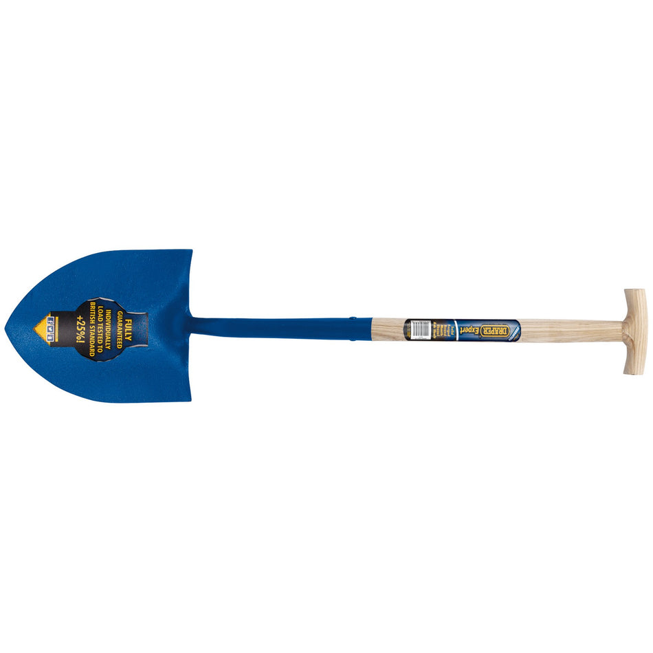 Draper 10875 Solid Forged Round Mouth T-Handle Shovel with Ash Shaft