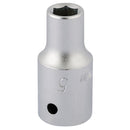 Draper 11093 Elora Hexagon Socket, 1/4" Sq. Dr., 5mm