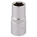 Draper 11096 Elora Hexagon Socket, 1/4" Sq. Dr., 7mm