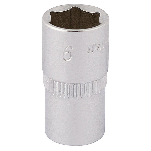 Draper 11098 Elora Hexagon Socket, 1/4" Sq. Dr., 9mm
