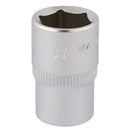 Draper 11100 Elora Hexagon Socket, 1/4" Sq. Dr., 11mm