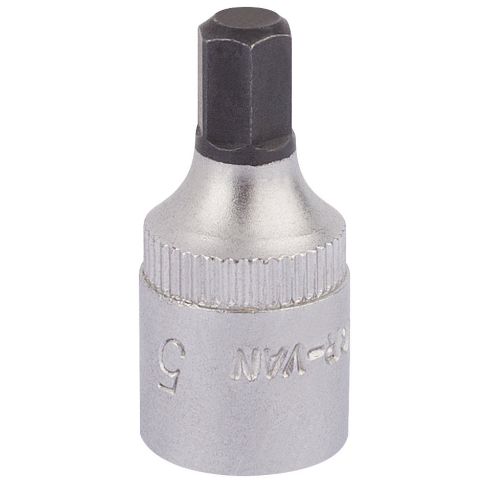 Draper 11126 Elora Hexagon Screwdriver Socket, 1/4" Sq. Dr., 5mm