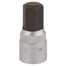 Draper 11128 Elora Hexagon Screwdriver Socket, 1/4" Sq. Dr., 8mm