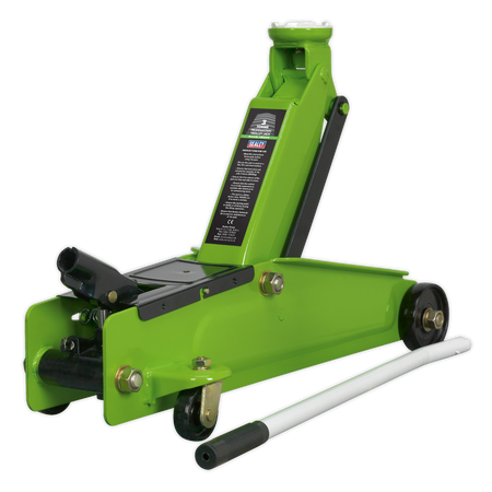 Sealey 1153CXHV 3tonne Long Chassis Heavy-Duty Trolley Jack - Hi-Vis