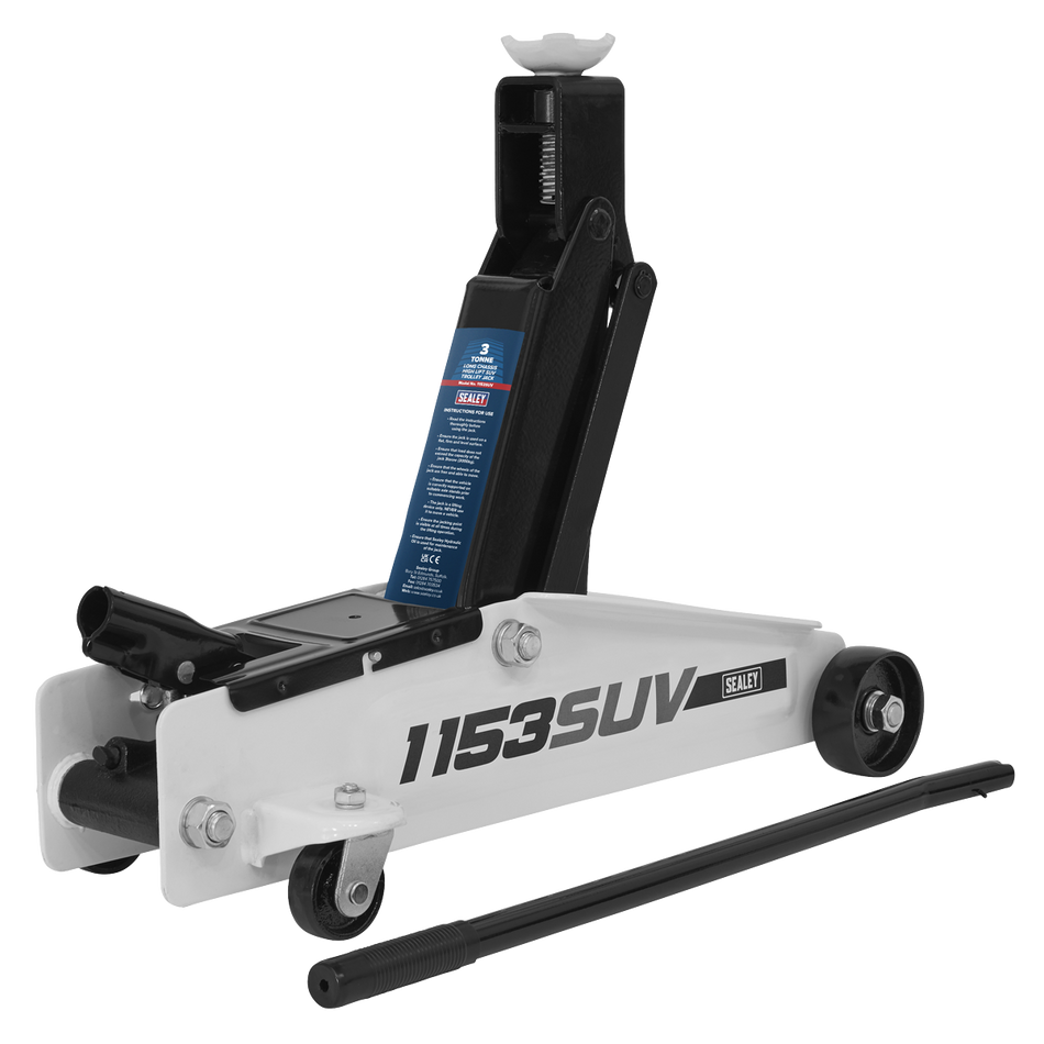 Sealey 1153SUV 3tonne Long Chassis High Lift SUV Trolley Jack