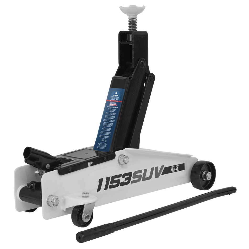 Sealey 1153SUV 3tonne Long Chassis High Lift SUV Trolley Jack