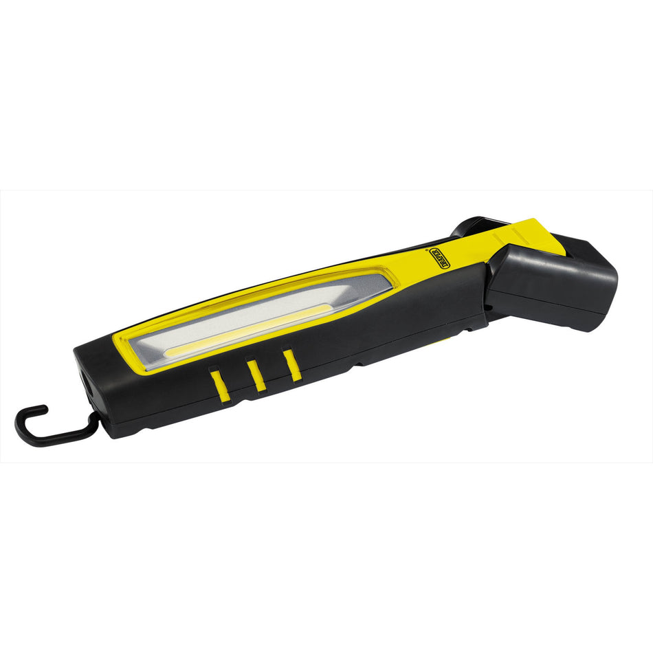 Draper 11762 COB/SMD LED Rechargeable Inspection Lamp, 7W, 700 Lumens, Yellow