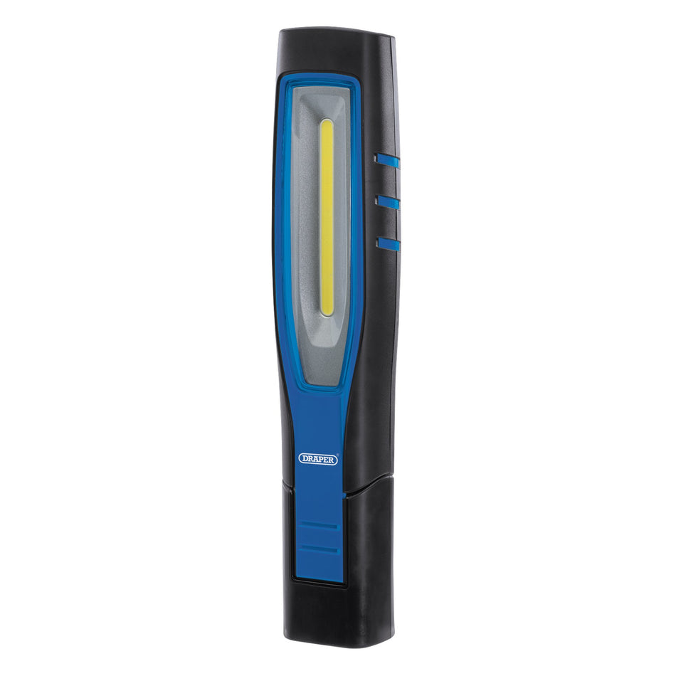 Draper 11763 COB/SMD LED Rechargeable Inspection Lamp, 7W, 700 Lumens, Blue, 1 x USB Cable