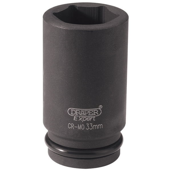 Draper 11899 HI-TORQ&#174; 6 Point Deep Impact Socket, 3/4" Sq. Dr., 33mm