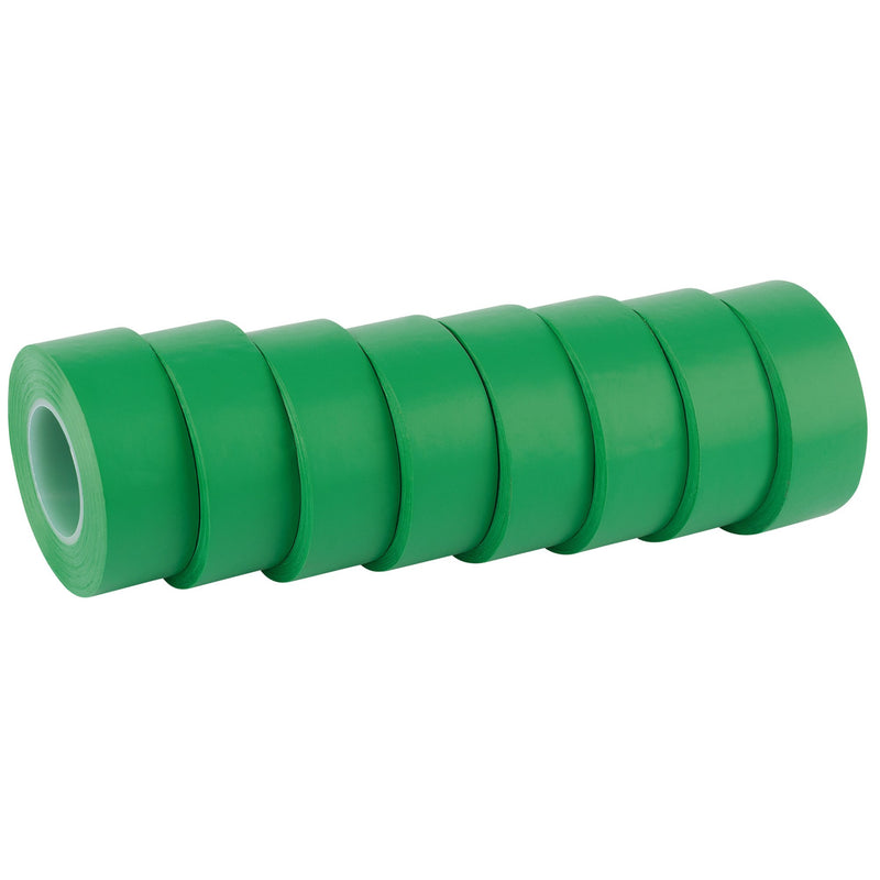 Draper 11914 Insulation Tape to BSEN60454/Type2, 10m x 19mm, Green (Pack of 8)
