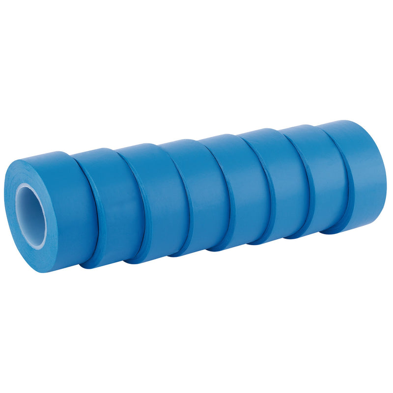 Draper 11915 Insulation Tape to BSEN60454/Type2, 10m x 19mm, Blue (Pack of 8)