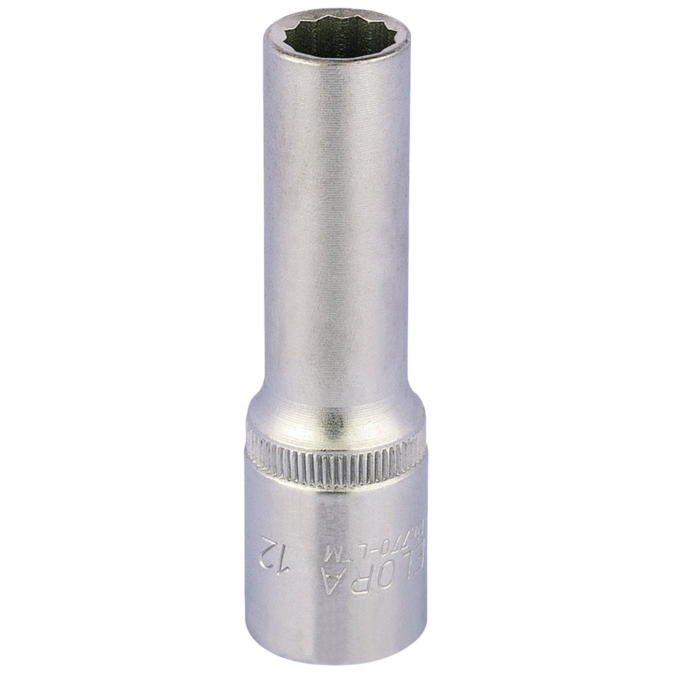 Draper 11932 Elora Deep Bi-Hexagon Socket, 1/2" Sq. Dr., 12mm