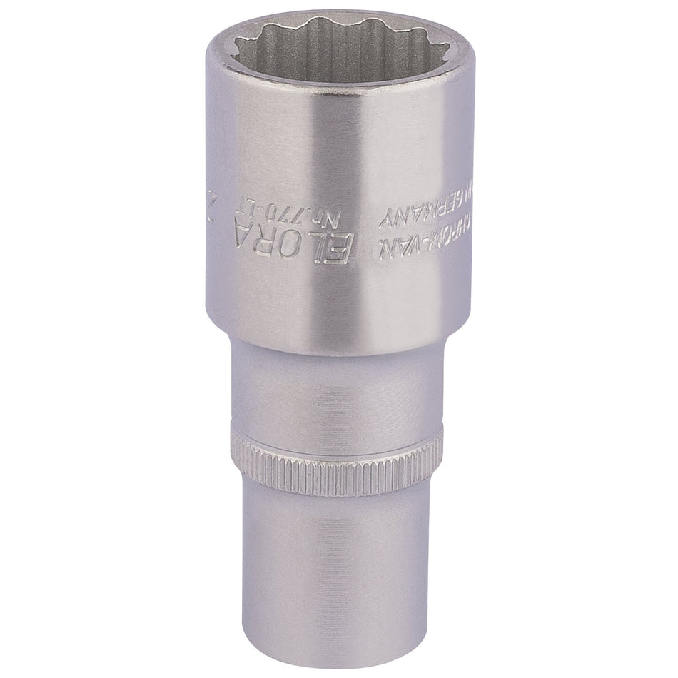 Draper 11937 Elora Deep Bi-Hexagon Socket, 1/2" Sq. Dr., 24mm