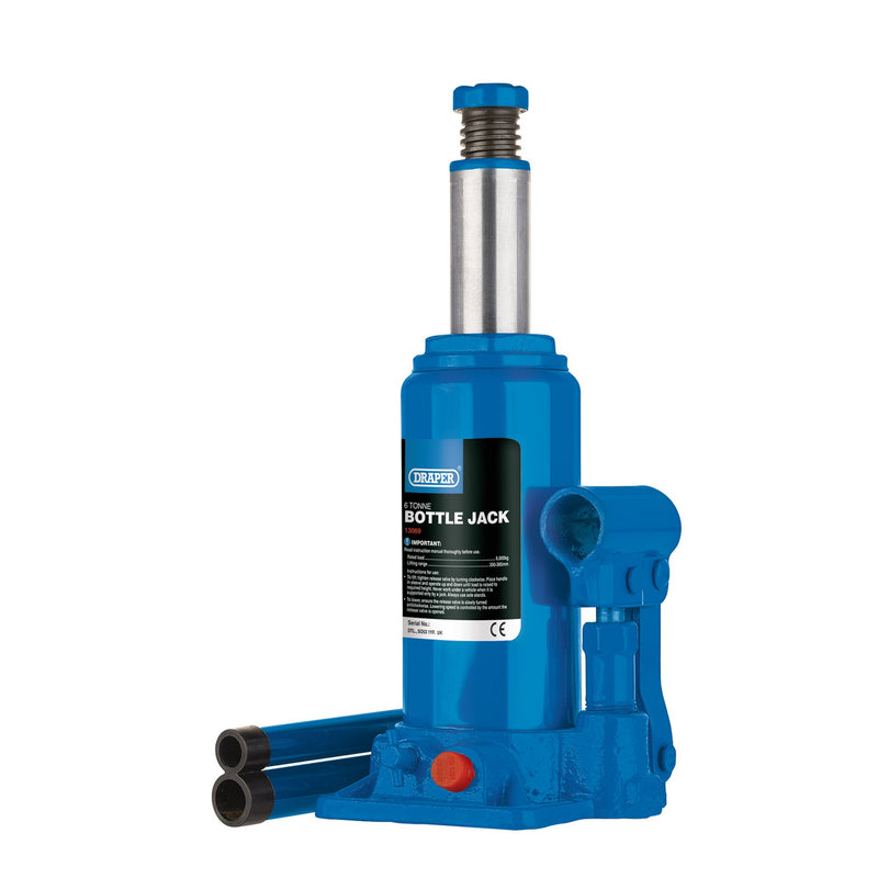 Draper 13069 Hydraulic Bottle Jack, 6 Tonne