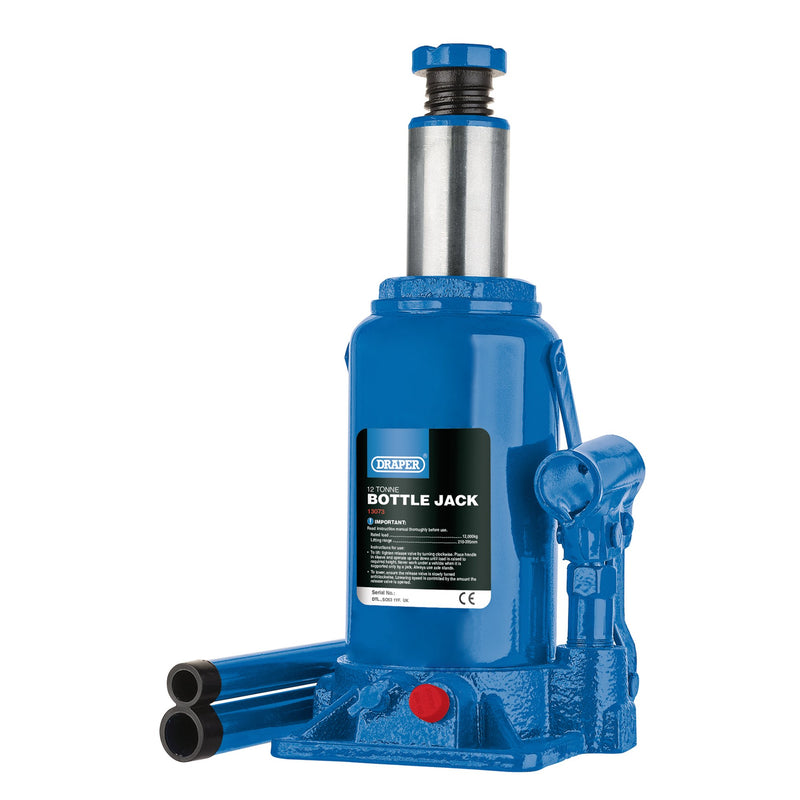 Draper 13073 Hydraulic Bottle Jack, 12 Tonne