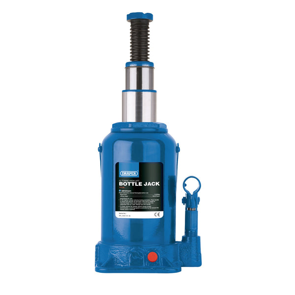 Draper 13126 High Lift Hydraulic Bottle Jack, 12 Tonne
