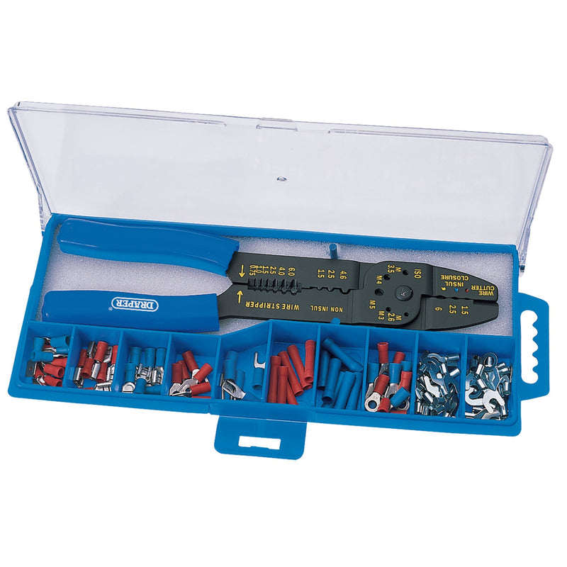 Draper 13658 5 Way Crimping Tool & Terminal Kit, 240mm