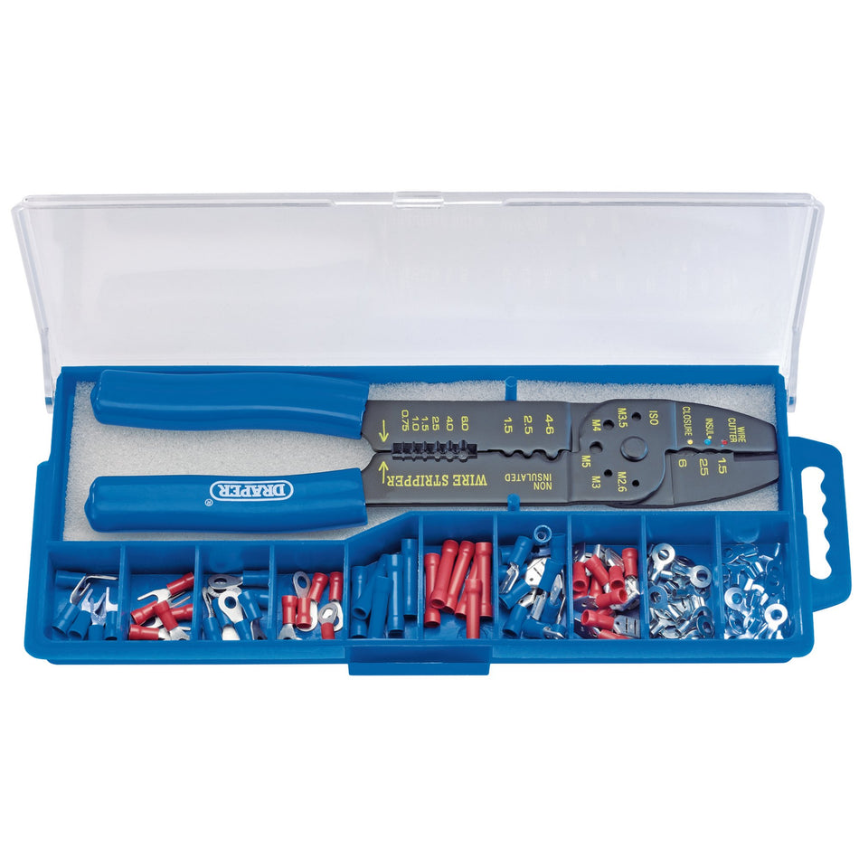 Draper 13658 5 Way Crimping Tool & Terminal Kit, 240mm