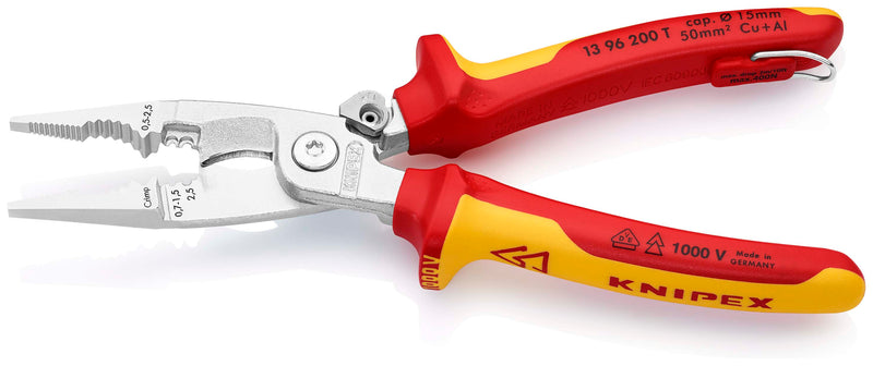 KNIPEX 13 96 200 T Pliers for Electrical Installation TT