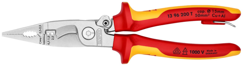 KNIPEX 13 96 200 T Pliers for Electrical Installation TT