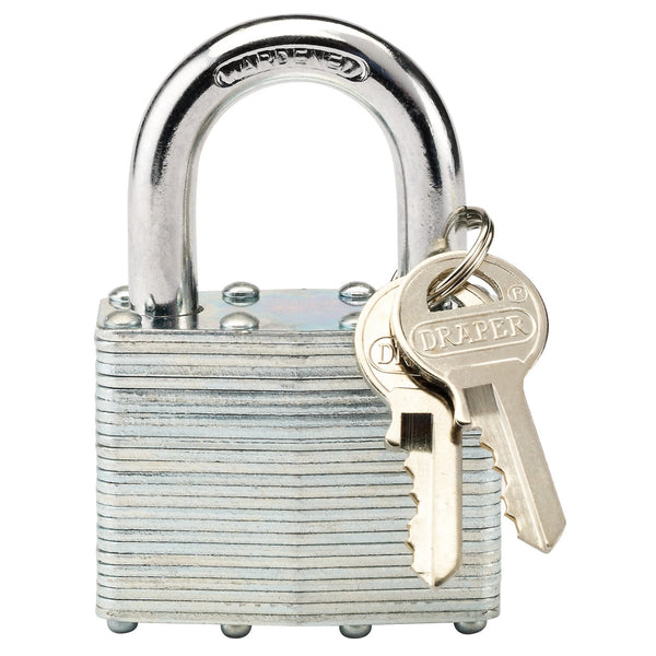 Draper 14021 Laminated Steel Padlock, 50 x 31mm